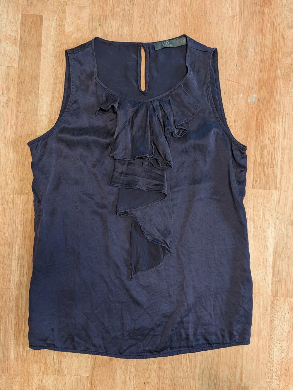 The Limited Silk Luxe Ruffle Shirt Women's Small